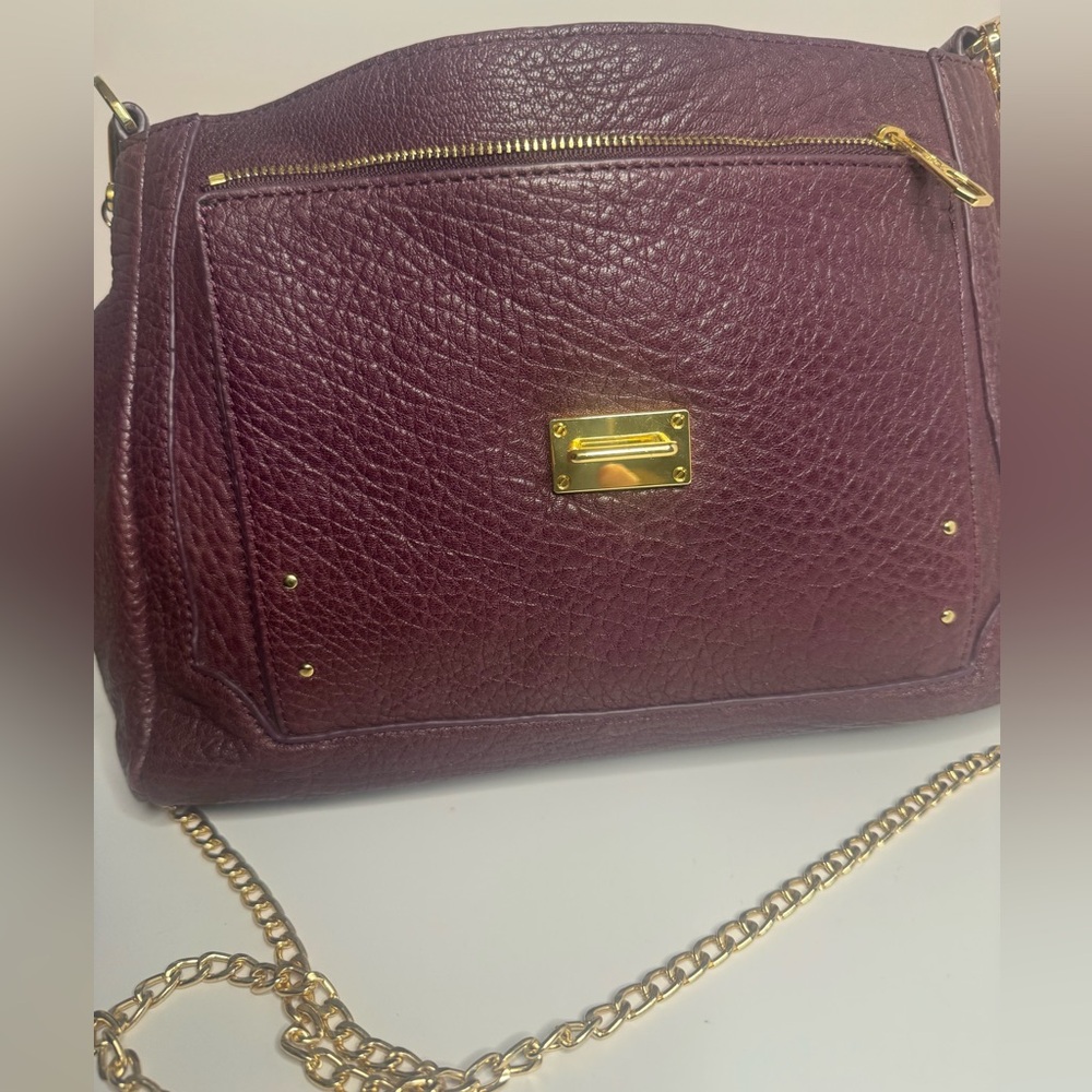 ☘️#159 Tory Burch Vintage 797 Pebbled Leather Two-Way Bag Gold-Tone Hardware - Picture 10 of 14